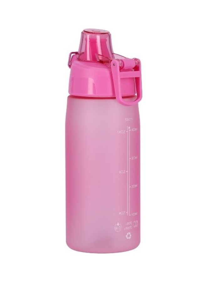 رويال فورد Button Lock Lid With Transparent Body Water Bottle Pink 550ml  - Image 2