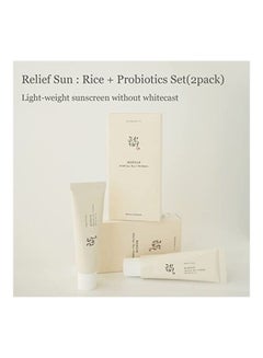 Beauty of Joseon Pack Of 2 Relief Sun- Rice And Probiotics Cream Sunscreen White 100ml  - Image 2