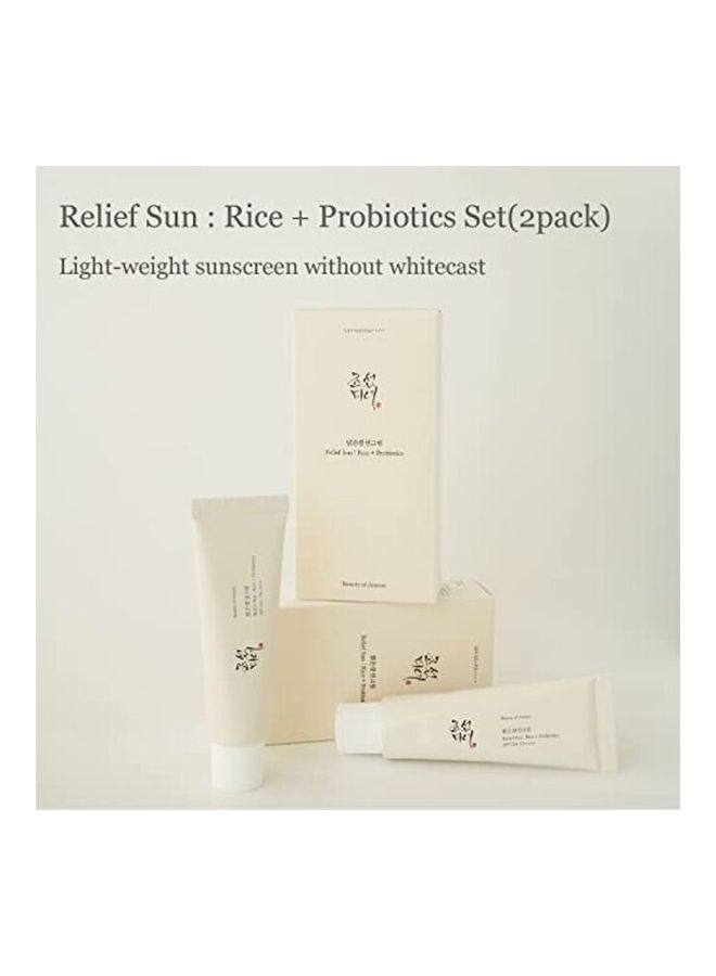 Beauty of Joseon Pack Of 2 Relief Sun- Rice And Probiotics Cream Sunscreen White 100ml  - Image 2