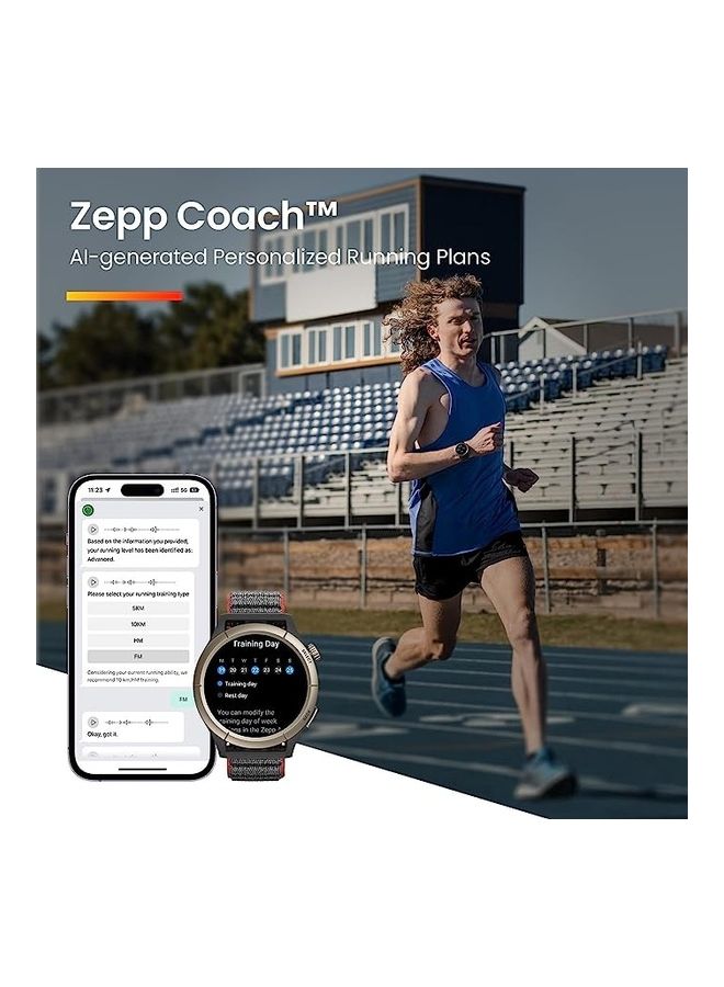 Amazfit Cheetah Pro Smartwatch Running Watch With Chat AI Coaching Run Track Black (Titanium Alloy Bezel)  - Image 3