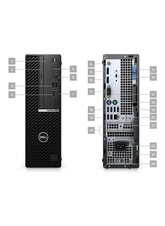 DELL - OptiPlex 7080 MT Tower PC, Core i5-10500 Processor/16GB RAM/512GB SSD/Integrated Graphics/Windows 10 Pro Black - Image 1