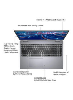DELL 2021 Newest Latitude 5520 Business (Upgraded Version) Laptop With 15.6-Inch Display, Core i5-1135G7 Processor/8GB RAM/256GB SSD/Integrated Graphics/Windows 10 Pro English Grey  - Image 2