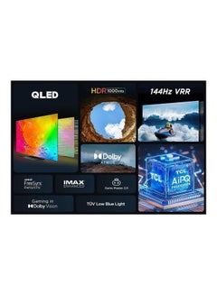 65 Inch QLED Gaming TV, IMAX Enhanced, HDR 10+, 144Hz VRR, HDMI 2.1, DtsHD, Dolby Vision IQ, AIP processor, AMD FreeSync Premium Pro And Cinema-Quality At Home 65C745 Black 65C745 Black - v1691211757/N53426078A_3