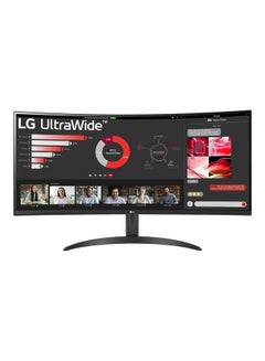 34 Inch Curved UltraWide QHD 100Hz Monitor, 21:9, 5ms (GtG at Faster), FreeSync, 1500:1, 34WR50QC-B Black