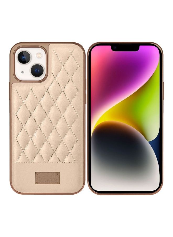 مارجون iPhone 13 Luxury 3D Embroidery Series Heavy Duty Shockproof With Electroplating Frame PU Leather Girl Mobile Phone Case Pink - Image 2