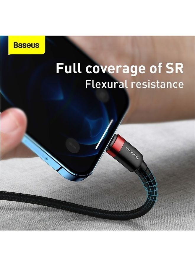 1M USB C To Lightning 20W QC3.0 Power Delivery Nylon Braided Cable For Iphone 14 13 13 Pro 12 Pro Max 12 11 X XS XR 8 Plus Ipad Red / Black