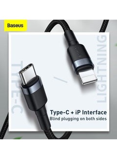 Baseus 1M USB C To Lightning 20W QC3.0 Power Delivery Nylon Braided Cable For Iphone 14 13 13 Pro 12 Pro Max 12 11 X XS XR 8 Plus iPad Black  - Image 4