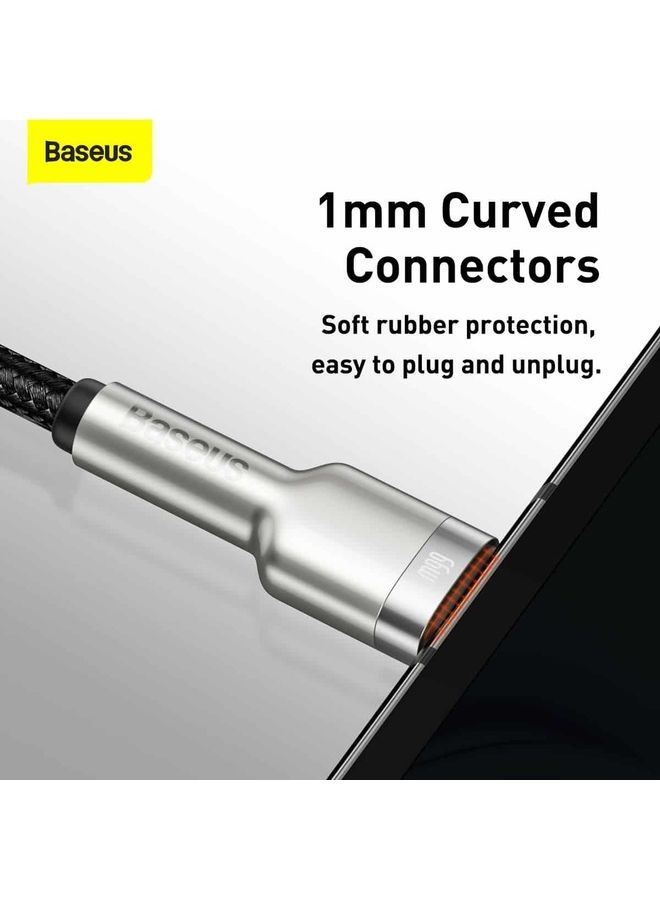 Baseus USB To Type C 66W 2M Fast Charging Data Cable For Huawei/Honor/Xiaomi/Samsung/iPad And All Android Devices Black  - Image 5
