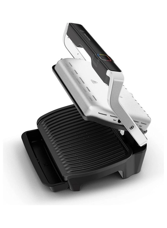 Tefal - Gc750D Optigrill Elite Contact Grill With Grill Boost Function Hamburger Press Indoor Electric Grill 12 Automatic Programs Intuitive Sensor Touch Display Stainless Steel 2000.0 W GC750D + W875 Black/Silver - Image 1