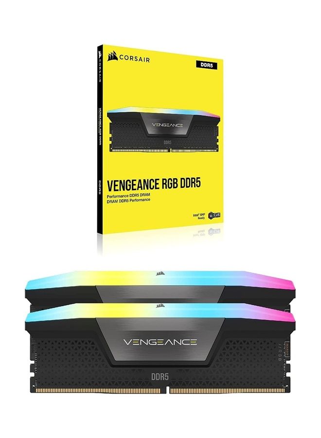 CORSAIR - Vengeance® RGB DDR5 RAM 32GB (2x16GB) 5600MHz CL36 Intel XMP iCUE Compatible Computer Memory Black - Image 1