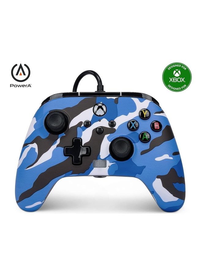 PowerA Enhanced Wired Controller for Xbox Series X|S – Camo Blue - Image 1