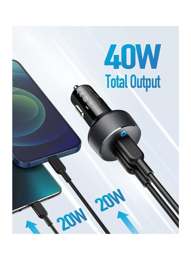 Anker USB C Car Charger, 40W 2-Port PowerIQ 3.0 Type C Adapter, iPhone 16 Car Charger, PowerDrive III Duo with Power Delivery for iPhone 16/15/14/, Samsung, Huawei, Xiaomi, Redmi, Vivo, Oppo and More Multicolour  - Image 3