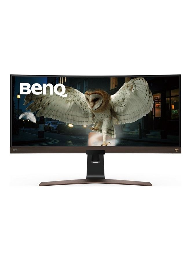 BenQ - 38 inch Curved Monitor, WQHD+ IPS Display, 60Hz Refresh Rate, 4ms (GtG) Response Time, Super Resolution, HDRi, Flicker-Free Technology, Eye Reminder, Built-in Speaker | EW3880R Black - Image 1
