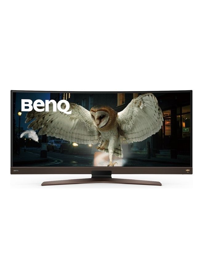BenQ - 38 inch Curved Monitor, WQHD+ IPS Display, 60Hz Refresh Rate, 4ms (GtG) Response Time, Super Resolution, HDRi, Flicker-Free Technology, Eye Reminder, Built-in Speaker | EW3880R Black - Image 1
