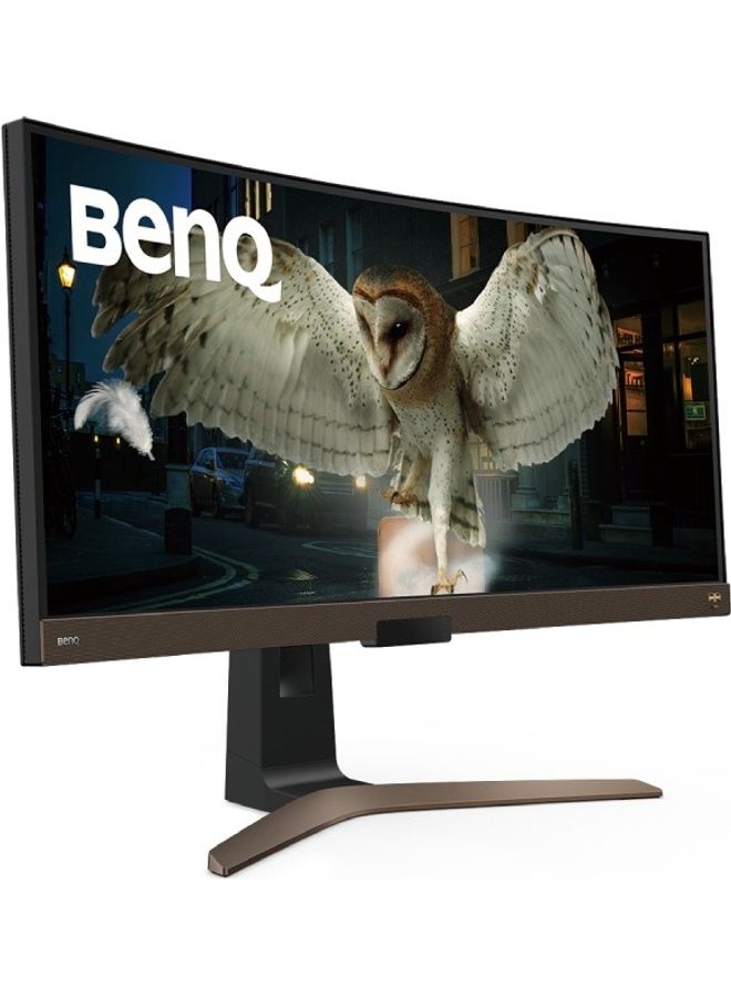 BenQ - 38 inch Curved Monitor, WQHD+ IPS Display, 60Hz Refresh Rate, 4ms (GtG) Response Time, Super Resolution, HDRi, Flicker-Free Technology, Eye Reminder, Built-in Speaker | EW3880R Black - Image 1