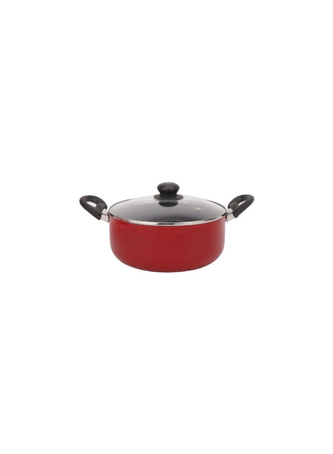 Royalford Royalford 7-Piece Non-Stick Press Aluminum Cookware Set Red 24-16-24cm  - Image 2