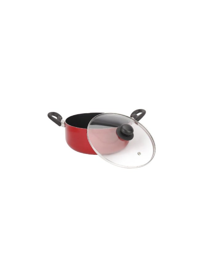 Royalford Royalford 7-Piece Non-Stick Press Aluminum Cookware Set Red 24-16-24cm  - Image 3