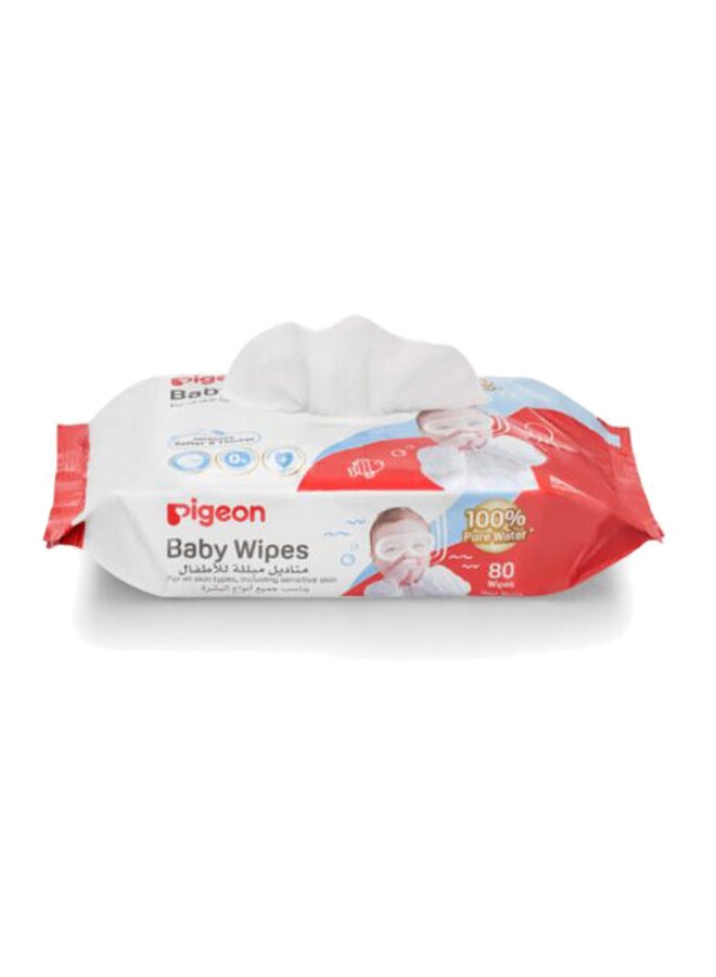 pigeon Baby Wipes, 80 Count - Image 1