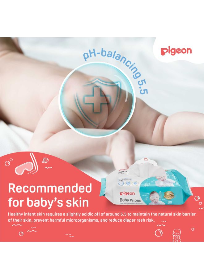 pigeon Baby Wipes, 80 Count - Image 3