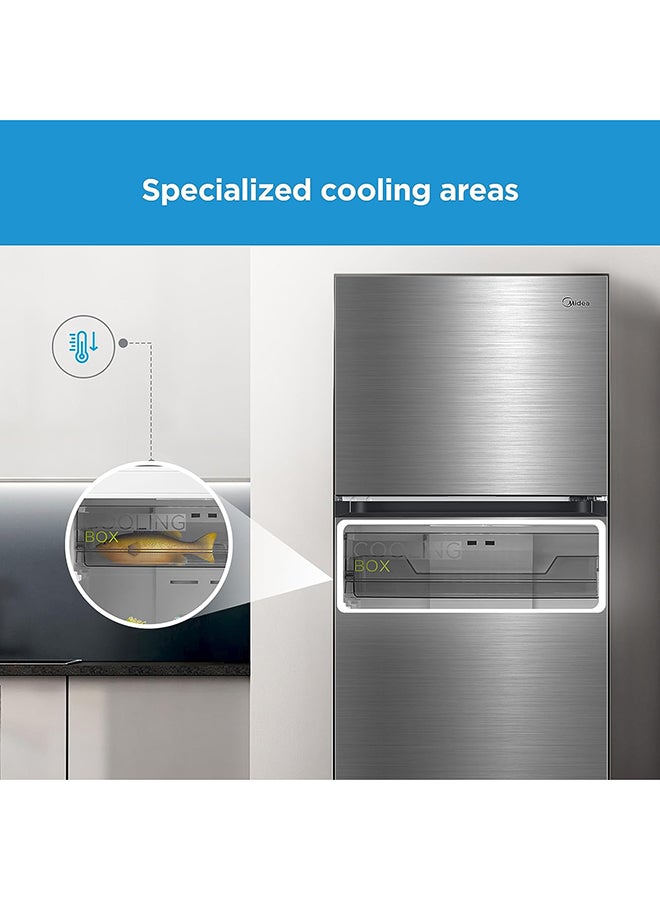 Midea - 645L Gross And 466L Net Capacity Top Mount Double Door Refrigerator, 2 Doors Frost Free Fridge Freezer With Smart Sensor And Humidity Control, Active-C Fresh, Multi-Air Flow MDRT645MTE46 Silver - Image 1