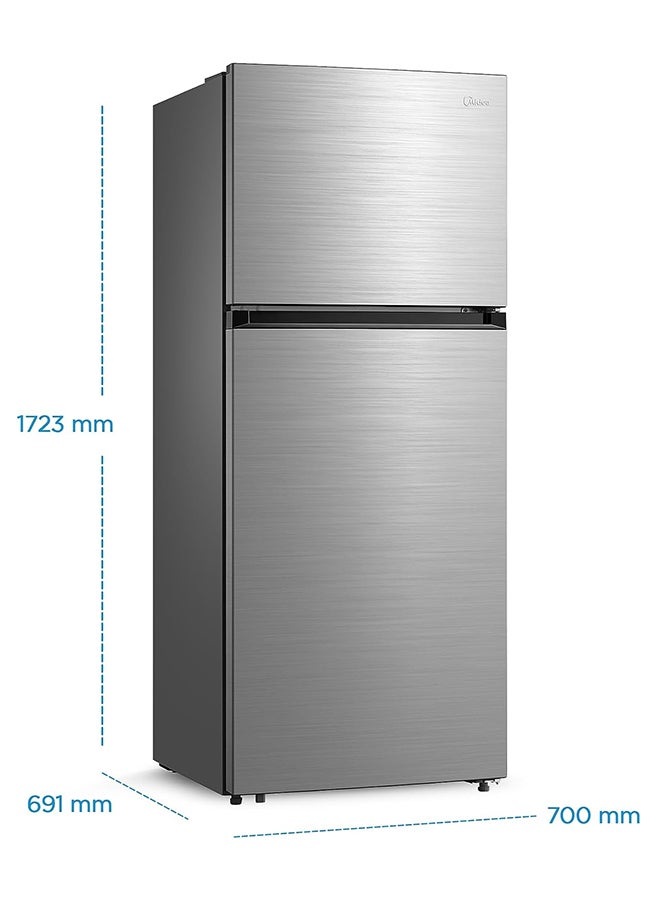Midea - 580L Gross And 416L Net Capacity Top Mount Double Door Refrigerator, 2 Doors Frost Free Fridge Freezer With Smart Sensor And Humidity Control, Active-C Fresh, Multi-Air Flow 605 kW MDRT580MTE46, MDRT580MTE46D Silver - Image 1