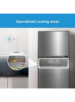 Midea 580L Gross And 416L Net Capacity Top Mount Double Door Refrigerator, 2 Doors Frost Free Fridge Freezer With Smart Sensor And Humidity Control, Active-C Fresh, Multi-Air Flow 605 kW MDRT580MTE46, MDRT580MTE46D Silver  - Image 4