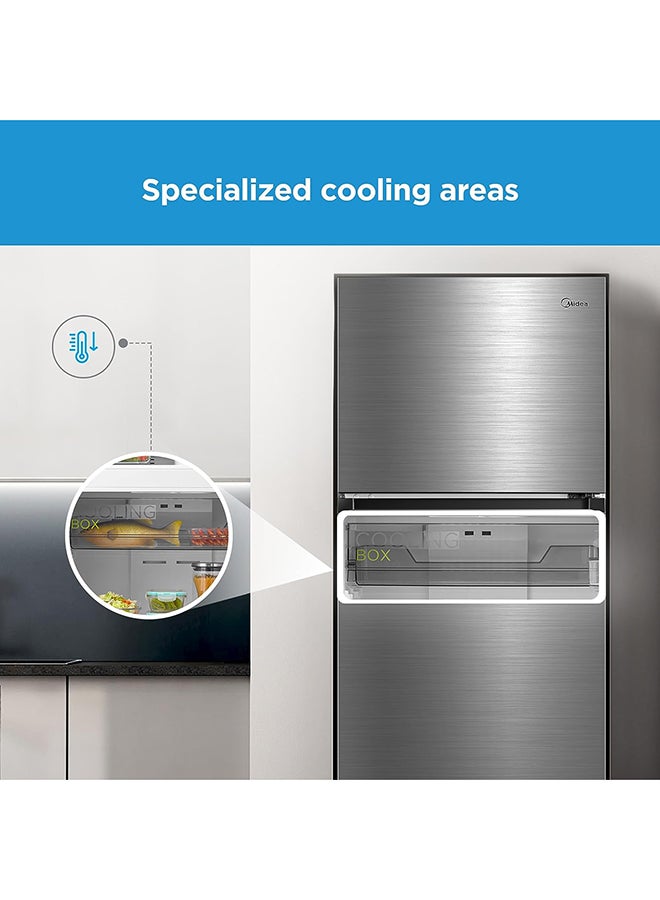 Midea - 580L Gross And 416L Net Capacity Top Mount Double Door Refrigerator, 2 Doors Frost Free Fridge Freezer With Smart Sensor And Humidity Control, Active-C Fresh, Multi-Air Flow 605 kW MDRT580MTE46, MDRT580MTE46D Silver - Image 1