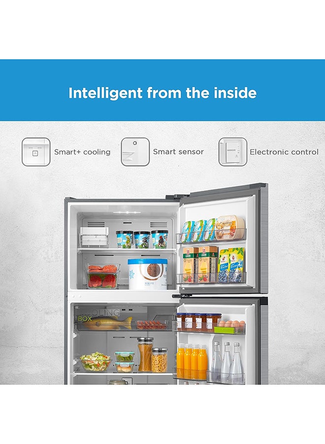 Midea - 580L Gross And 416L Net Capacity Top Mount Double Door Refrigerator, 2 Doors Frost Free Fridge Freezer With Smart Sensor And Humidity Control, Active-C Fresh, Multi-Air Flow 605 kW MDRT580MTE46, MDRT580MTE46D Silver - Image 1