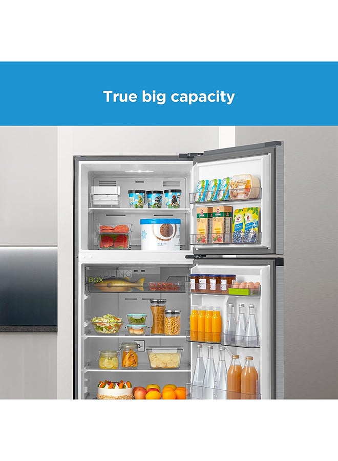 Midea - 580L Gross And 416L Net Capacity Top Mount Double Door Refrigerator, 2 Doors Frost Free Fridge Freezer With Smart Sensor And Humidity Control, Active-C Fresh, Multi-Air Flow 605 kW MDRT580MTE46, MDRT580MTE46D Silver - Image 1