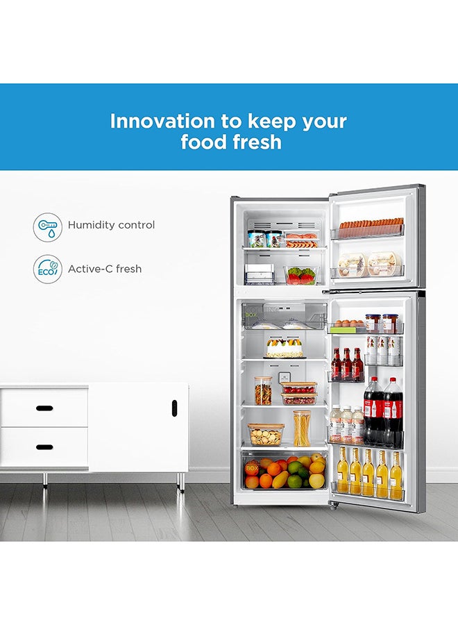 Midea - 489L Gross And 338L Net Capacity Top Mount Double Door Refrigerator, 2 Doors Frost Free Fridge Freezer With Smart Sensor And Humidity Control, Active-C Fresh, Multi-Air Flow, Electronic Control MDRT489MTE46 Silver - Image 1