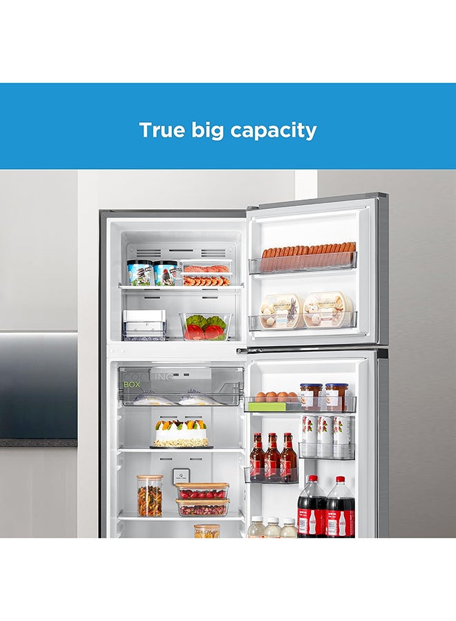 Midea - 489L Gross And 338L Net Capacity Top Mount Double Door Refrigerator, 2 Doors Frost Free Fridge Freezer With Smart Sensor And Humidity Control, Active-C Fresh, Multi-Air Flow, Electronic Control MDRT489MTE46 Silver - Image 1