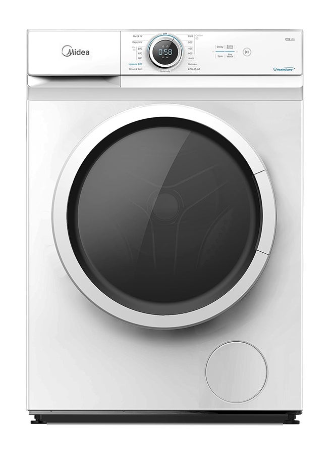 Midea - 6 Kg Front Load Washing Machine With Lunar Dial, 1000 RPM, 15 Programs, Fully Automatic Washer, Digital LED Display, Child Lock, Mute Function, 90° Hygiene 2050.0 W 2050 W MF100W60WAE / MF100W60W-GCC White - Image 1