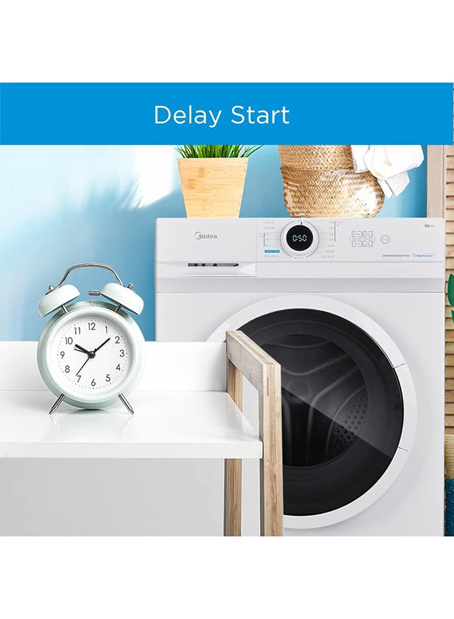 Midea - 6 Kg Front Load Washing Machine With Lunar Dial, 1000 RPM, 15 Programs, Fully Automatic Washer, Digital LED Display, Child Lock, Mute Function, 90° Hygiene 2050.0 W 2050 W MF100W60WAE / MF100W60W-GCC White - Image 1