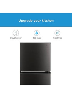 Midea 390L Gross And 266L Net Capacity Top Mount Double Door Refrigerator 2 Doors Frost Free Fridge Freezer With Smart Sensor And Humidity Control, Active-C Fresh, Multi-Air Flow, Electronic Control MDRT390MTE28 Dark Silver  - Image 2