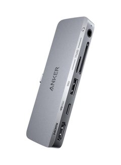 USB C Hub for USB-C iPad, 541 USB-C Hub (6-in-1) with 4K HDMI Port, Multi-Function USB-C Port, SD and microSD Card Slots, for iPad Pro 5th Gen / iPad Air 5th Gen / iPad Mini 6th and Later Gray