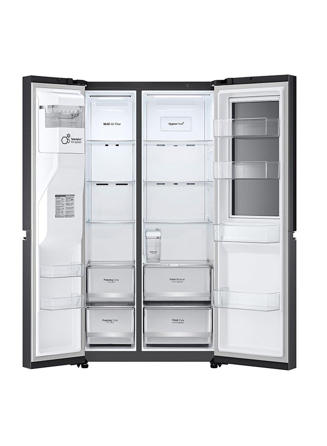Side By Side Refrigerator 18.2Cu.ft, Freezer 7.3Cu.ft, InstaView,Linear Inverter LS32HVDMLV Platinum Silver