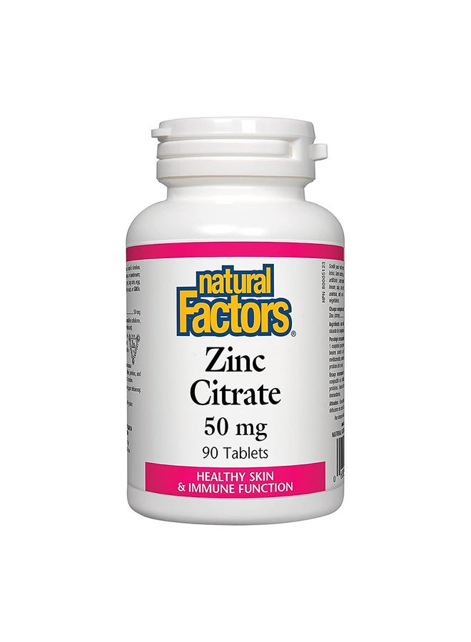 Zinc Citrate 50mg Dietary Supplement - 90 Tablets - v1691406498/N33013330A_1