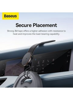 Baseus C02 Pro Magnetic Wireless Phone Holder 15W Magsafe Car Mount Phone Holder Compatible With Iphone 14/13/12 Tesla Car Bendable Memory Titanium Alloy For All Dashboard And Center Console Black  - Image 5