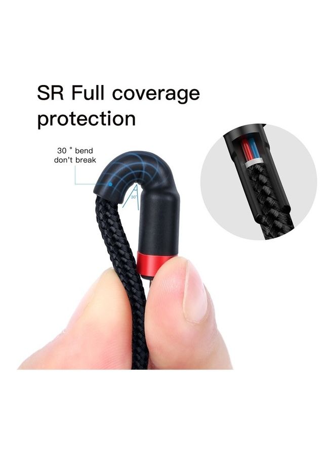 Baseus USB C to USB C Cable (1M), 60W Fast Charging USB Type C Charger Cable Braided for Samsung Galaxy, iPad Pro, MacBook Pro 2020, Surface Book 2,and All Type C Devices Red/Black Red/Black  - Image 5