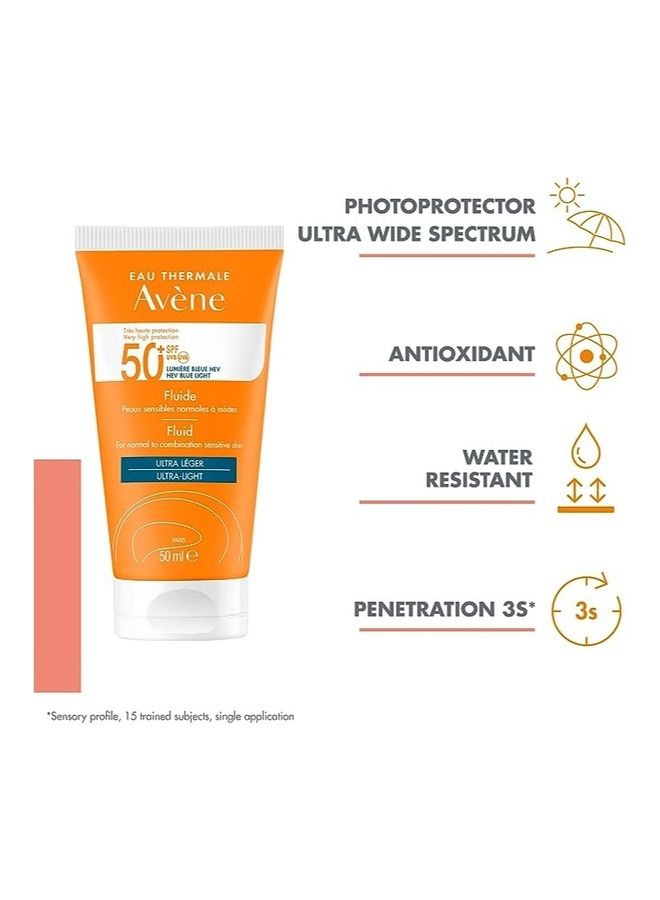 Avene Sun Ultra Light Fluid SPF50+ 50ml 50mm - Image 2