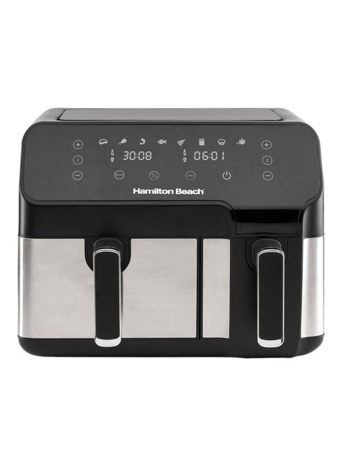 Dual Size Digital Air Fryer With 5.3L And 3.2L Capacity Baskets-Independently Controlled + SYNC Finish Function, 8-In-1 Cooking Modes 8.5 L 1700 W AF5232-ME Black/Silver