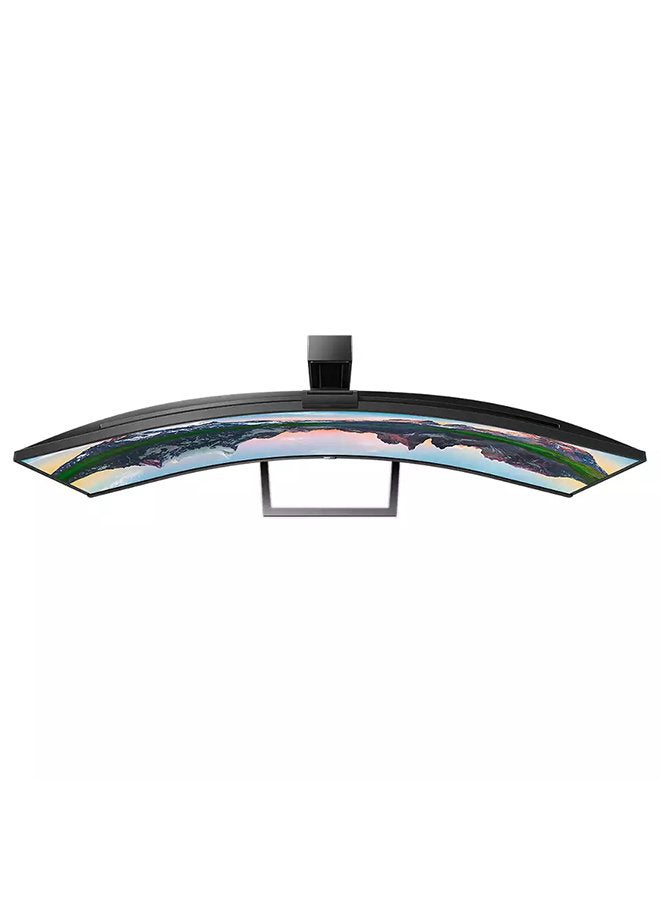 Brilliance 49-Inch SuperWide Curved Monitor, Dual QHD 5120x1440 32:9, USB-C Connectivity And Built-In KVM Switch, Pop-Up Webcam, Height Adjustable, LightSensor Black