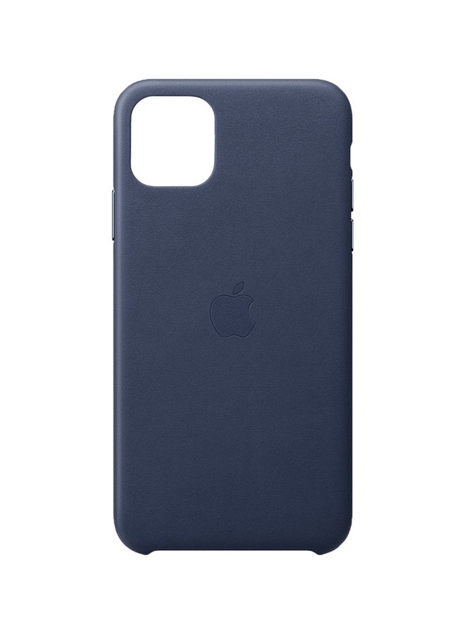 Apple iPhone 11 Pro Max Leather Case Blue - Image 1
