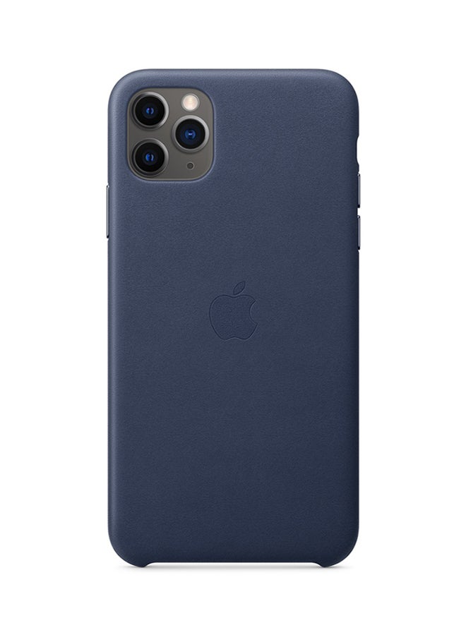 Apple iPhone 11 Pro Max Leather Case Blue - Image 2