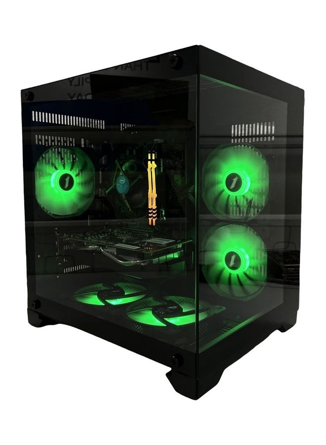 1STPLAYER - TMD Radeon Gaming PC With Core i5-10400F Processor/ 16GB RAM/ 1TB SSD/ Windows 10 Pro /AMD RX580 With RGB FANS BLACK - Image 1