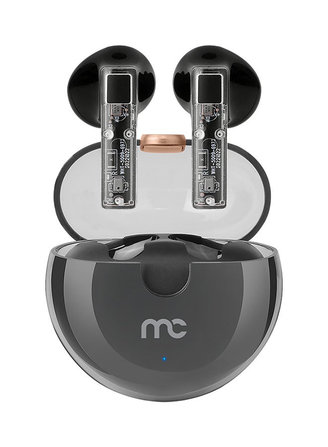 MYCANDY - TWS-B125TR Transparent True Wireless Black - Image 1