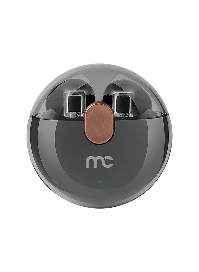 MYCANDY - TWS-B125TR Transparent True Wireless Black - Image 1