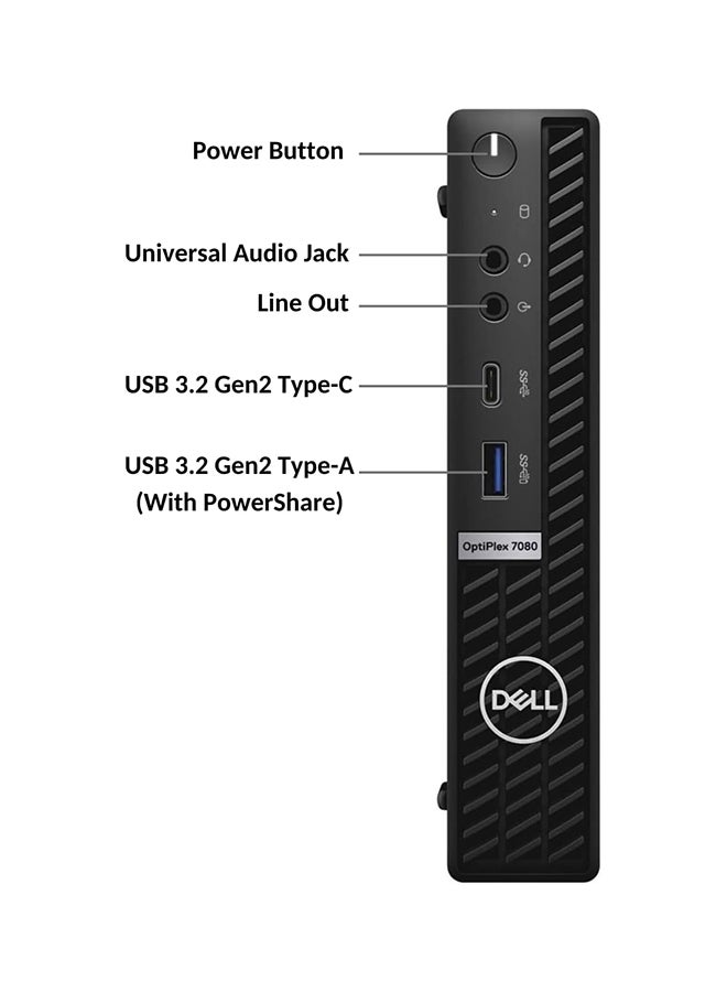 DELL - OptiPlex 7080 Micro Form Factor Mini Business Desktop, Core i5-10500T Processor/16GB RAM/512GB SSD/Intel UHD Graphics/Windows 11 Pro Black - Image 1