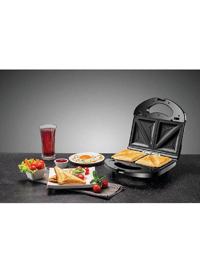 BLACK+DECKER - Sandwich & Grill Maker Non-Stick 2-in-1 Interchangeable Sandwich and Grill Maker With Indicator and Ready to Cook Lights 780 W TS2120-B5 Black and Sliver - Image 1