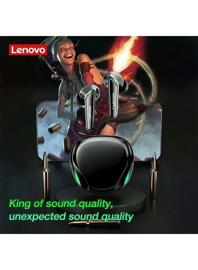 Lenovo - ThinkPlus Bluetooth 5.0 Touch Air Pods with HD Microphone. 250 mAh battery. HD stereo sound / XT92 Black - Image 1